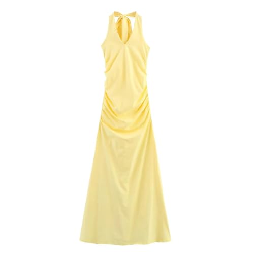 Women's Imperial Vest Dress - Nylon Collar Long Temperament Summer
