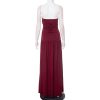 Women's Pleated Sheath Dress - Sleeveless Backless Slim Long Night Party