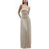Women's Pleated Sheath Dress - Sleeveless Backless Slim Long Night Party