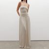 Women's Pleated Sheath Dress - Sleeveless Backless Slim Long Night Party