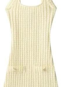 Women's Yellow Knit Sling Dress Sleeveless Backless Square Neck Slim Fit Sexy Casual Summer Dresses