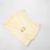 Women's Slant Shoulder Set - Metal Button Top & Short Dress Summer