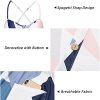 Women's Summer Casual Sundress Button Sleeveless Spaghetti Strap Dress