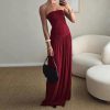 Women's Pleated Sheath Dress - Sleeveless Backless Slim Long Night Party