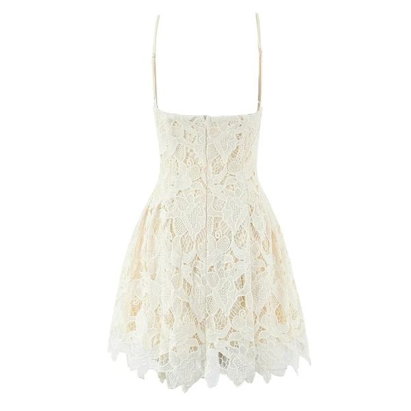Women's Lace Spaghetti Straps Mini Dress Club Party Robe