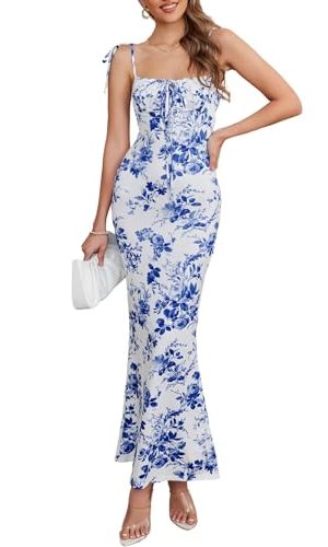 Women's Summer Floral Bodycon Backless Maxi Dress Sexy Lounge Slip Long Formal Party Evening Elegant Dress
