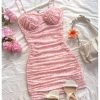 Women's Floral Mini Dress Ruched Going Out Summer Short Sundresses