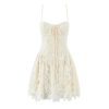 Women's Lace Spaghetti Straps Mini Dress Club Party Robe