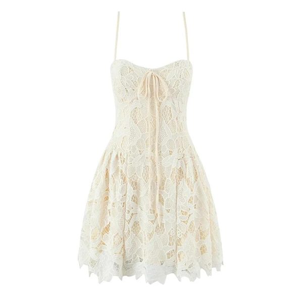 Women's Lace Spaghetti Straps Mini Dress Club Party Robe